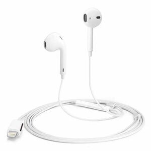 Apple White Wired Earbuds with Lightning Connector, Remote and Mic